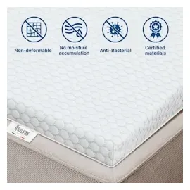 The White Stone Memory Foam Topper 90 x 200 cm atmungsaktiv