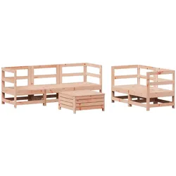 vidaXL 6-tlg. Garten-Sofagarnitur Massivholz Douglasie