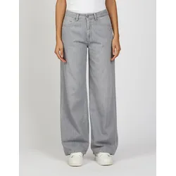 Weite Jeans GANG "94CARLOTTA", Damen, Gr. 27, N-Gr, super light grau, Denim/Jeans, Obermaterial: 100% Baumwolle, casual, weit, Jeans, Topseller