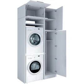 laundreezy Mehrzweckschrank-Set 118 x 238 x 68 cm Weiß