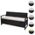 MCW F39 3er Sitzbank 150 x 60 x 85 cm Braun