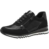 Marco Tozzi Damen Sneaker flach Vegan Freizeit, Schwarz 38
