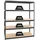 Proregal Schwerlastregal Stahl 150x180x60 cm schwarz Fachlast 200 kg