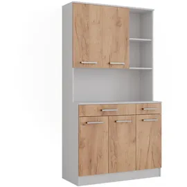 Vicco Küchenbuffet Raul 100,1 x 188,5 cm Weiß/Goldkraft Eiche