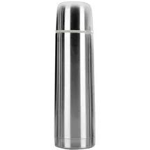 Ibili 753810 Isolierbehälter für Flüssigkeiten, mit doppelter Innenwand, Innenwand aus Edelstahl, 18/10, mit abschraubbarem Deckel, Fassungsvermögen: 1 Liter