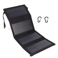 20W Faltbar Solarpanel Solarmodul, Tragbare Solarladegerät Monokristallin Solarzelle Solaranlage Komplettset, für Camping Wohnmobil Gartenhäuse Boot