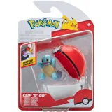 Pokémon PKW3636 - Clip'n'Go Poké Ball - Schiggy & Pokéball, offizieller Pokéball mit 5 cm Figur