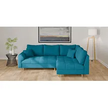 Home Affaire Eckcouch Polyester 3-Sitzer Blau