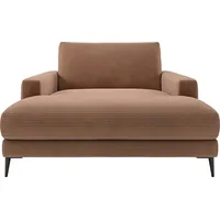 INOSIGN Chaiselongue Downtown Loungemöbel zum Relaxen, B/T/H: 132/170/84 cm, auch in Bouclé, Cord und Easy care - leicht mir Wasser zu reinigen braun