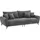 Mr. Couch Big-Sofa "Blackburn II", schwarz (memphis 17 schwarz), B:260cm H:71cm T:108cm, Memphis (Grundgewebe - 100% Polyester; Nutzschicht- 90% Polyester / 10% Polyamide), Sofas, Big-Sofa, Wahlweise mit Kaltschaumpolsterung bis 140 kg belastbar