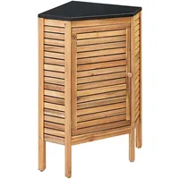 Dehner Outdoor-Küche Eckregal Southampton, ca. B50/H90/T50 cm, Hellbraun, Schwarz