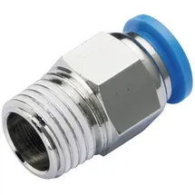 TRU Components Gerade-Verbinder PC6-02 Rohr-Ø: 6mm Gewinde-Maß: R1/4