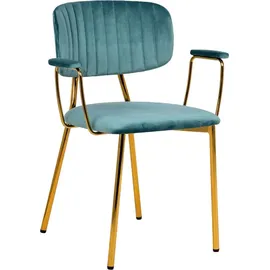 Kayoom Polsterstuhl Giselle 225 Samt mint 2er Set