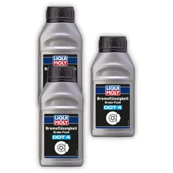 3x 250ml LIQUI MOLY 21155 Bremsflüssigkeit DOT 4 Bremse Flüssigkeit Brake Fluid