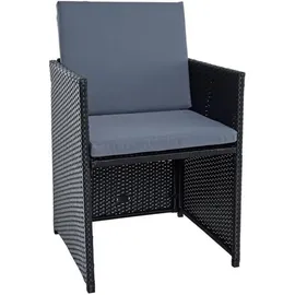 Estexo Polyrattan Set 4-tlg. Schwarz