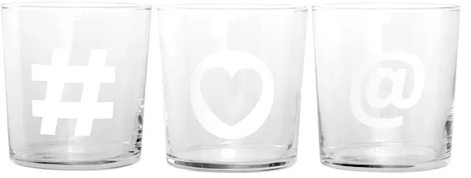 Konfekt 6er-Pack von 6 dekoriert Glas soziale Gläser cl 36.