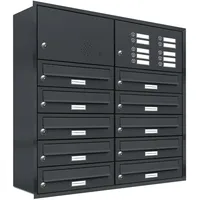 AL Briefkastensysteme Premium Unterputz Briefkasten Anthrazit