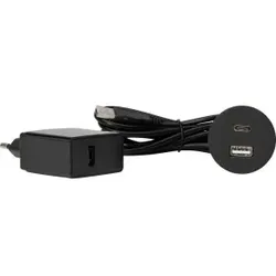 Kopp 939742118 VersaPICK, rund, matt schwarz, USB-C,  - 4 Stück