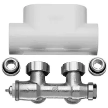 Kermi Ventilhahnblock Eckform Weiß