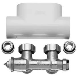 Kermi Ventilhahnblock Eckform Weiß