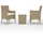 vidaXL Bistroset 3-tlg. Tisch 41,5 x 41,5 cm beige