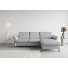 sit&more Ecksofa SIT & MORE "Göteborg", silber, B:268cm H:90cm T:176cm, Sofas, Ecksofa, Sitztiefenverstellung und Federkern, wahlweise mit Bettfunktion