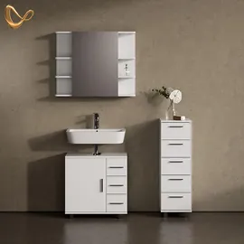 livinity Waschbeckenunterschrank 60 x 60 x 33 cm Weiß