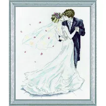 Design Works Crafts Kreuzstich Stickpackung Hochzeitspaar, Zählmuster