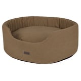 WOUAPY 216806GSM Hundekorb Guest Velour Oval, grau/braun, 74 cm