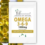 OMEGA 3-6-9 Forest Vitamin - Omega 3-6-9 1000mg - 100 Softgel-Kapseln - Fischöl, Leinsamenöl, Sonnenblumenkernöl, Vitamin E - Gesundheit & Schönheit