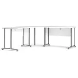 VCM Eckschreibtisch Prisme Weiß