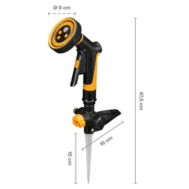 Fiskars Comfort Rasensprenger flexibel orange|schwarz