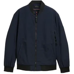 TOM TAILOR DENIM Herren Bomberjacke mit Taschen, blau, Uni, Gr. XXL