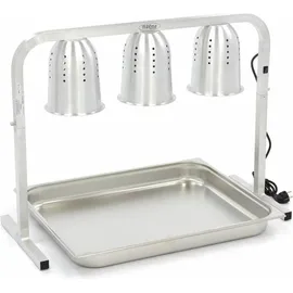 MAXIMA Heizlampe - 3 Lampen - inklusive 3 Lampen und 1 x 1/2 GN Behälter
