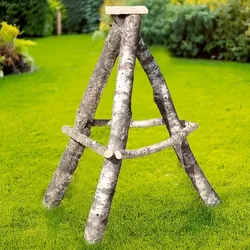 VOSS.garden Vogelhausständer aus Birkenholz schwer, extrem standfest, 100cm