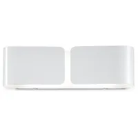 Ideal Lux Clip AP2 SMALL Argento, 2-flammig, E27 weiß