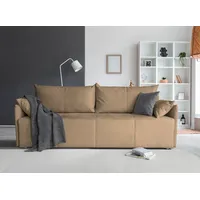 Schlafsofa COLLECTION AB, beige (sand), B:216cm H:84cm T:94cm, 100% Polyester, Sofas