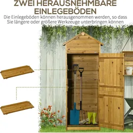 Outsunny Geräteschrank 0,79 x 0,49 m Natur