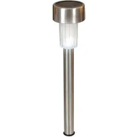 NÄVE LED-Solar-Erdspieß IP44 Silber 16er-Set 36 cm