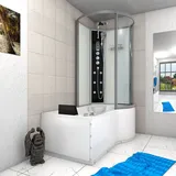 AcquaVapore Kombination Whirlpool Dusche K50-L03-WP-EC Duschkabine Wanne 170x100