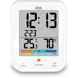 Tchibo - ADE Digitale Badezimmeruhr mit Hygrometer und Thermometer - weiß
