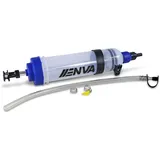 ENVA Handpumpe 1,5L Ölspritze Absaugpumpe für Motor-, Getriebe- und Bremsflüssigkeiten Ölpumpe + Schlauch Ölabsaugspritze Ölabsaugpumpe Ölansaugpumpe Füllpumpe mit Doppeldichtring-Kolben