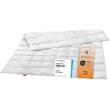 sleepling – Daunendecke, extra leicht, 200x200 cm, 90% Daunen / 10% Federn, Steppbett - Weiß