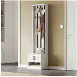 stilvora Garderoben-Set Schuhbank 50 x 36 x 190 cm Weiß