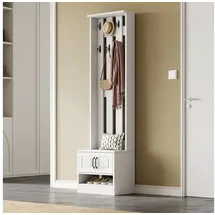 stilvora Garderoben-Set Schuhbank 50 x 36 x 190 cm Weiß