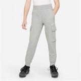 Nike Sportswear Club Fleece Cargohose Kinder Dark Grey Heather/Base Grey/White L