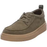 CLARKS Polden Moc Derby Schnürhalbschuhe, Olive Suede, 46 EU