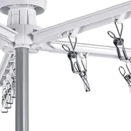 Relaxdays Ausziehbarer Wäscheständer 180 m grau/silber/weiß