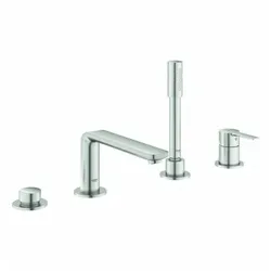 Grohe Lineare 4-Loch Einhand-Wannenkombination, supersteel