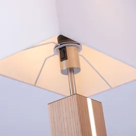 just light. LED-Tischleuchte, Holzdekor, CCT Farbmanagement, dimmbar, Wippschalter